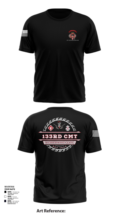 133rd Construction Management Team 6811495 Short Sleeve Performance Shirt - 102