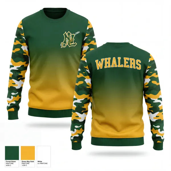 Crew Neck Sweatshirt, Whalers, Wrestling, Teamtime, Team time, sublimation, custom sports apparel, team uniforms, spirit wear, spiritwear, sports uniforms, custom shirts, team store, custom team store, fundraiser sports, apparel fundraiser