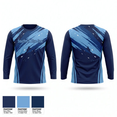 South GA Blue Sox Long Sleeve Performance Shirt 1