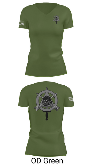 Womens Short Sleeve Vneck Shirt, ODB 740, Army, Teamtime, Team time, sublimation, custom sports apparel, team uniforms, spirit wear, spiritwear, sports uniforms, custom shirts, team store, custom team store, fundraiser sports, apparel fundraiser