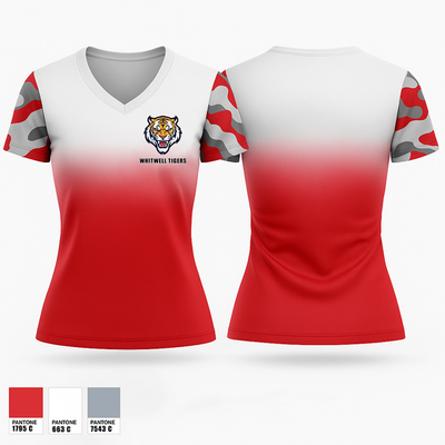 Whitwell tigers 4782737 Women's Short Sleeve V-neck Shirt - 1