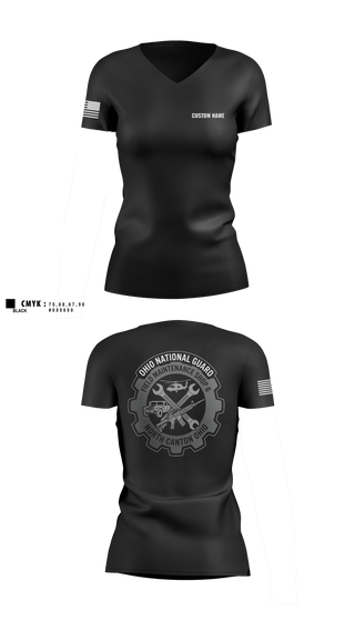 Womens Short Sleeve Vneck Shirt, FMS 6, National Guard, Teamtime, Team time, sublimation, custom sports apparel, team uniforms, spirit wear, spiritwear, sports uniforms, custom shirts, team store, custom team store, fundraiser sports, apparel fundraiser
