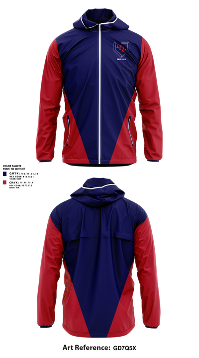 BHP Baseball 6198645 Windbreaker - 1