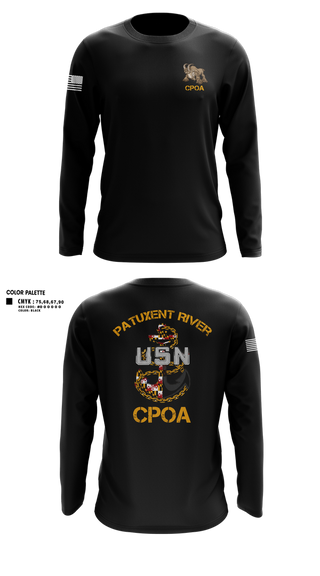 Long Sleeve Performance Shirt, Patuxent River CPOA, Navy, Teamtime, Team time, sublimation, custom sports apparel, team uniforms, spirit wear, spiritwear, sports uniforms, custom shirts, team store, custom team store, fundraiser sports, apparel fundraiser