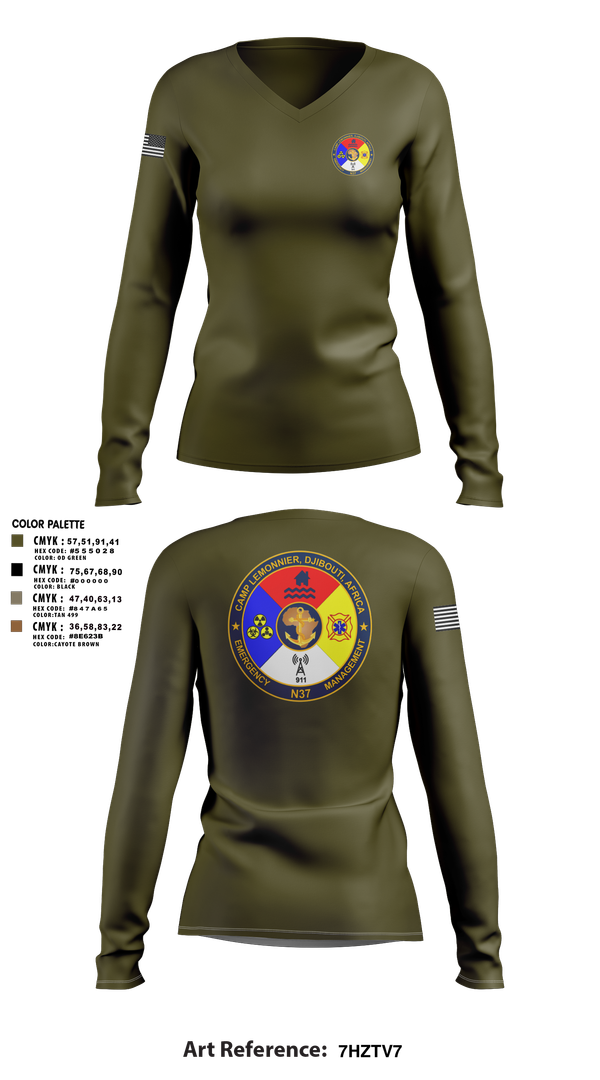 Womens Long Sleeve Vneck Shirt, CLDJ N37, , Teamtime, Team time, sublimation, custom sports apparel, team uniforms, spirit wear, spiritwear, sports uniforms, custom shirts, team store, custom team store, fundraiser sports, apparel fundraiser