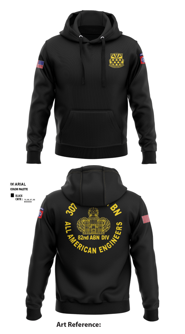 Hoodie, 307th Airborne Engineers Battalion, , Teamtime, Team time, sublimation, custom sports apparel, team uniforms, spirit wear, spiritwear, sports uniforms, custom shirts, team store, custom team store, fundraiser sports, apparel fundraiser