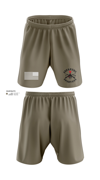 Athletic Shorts With Pockets, Alpha Company 1-138th Infantry Regiment, , Teamtime, Team time, sublimation, custom sports apparel, team uniforms, spirit wear, spiritwear, sports uniforms, custom shirts, team store, custom team store, fundraiser sports, apparel fundraiser