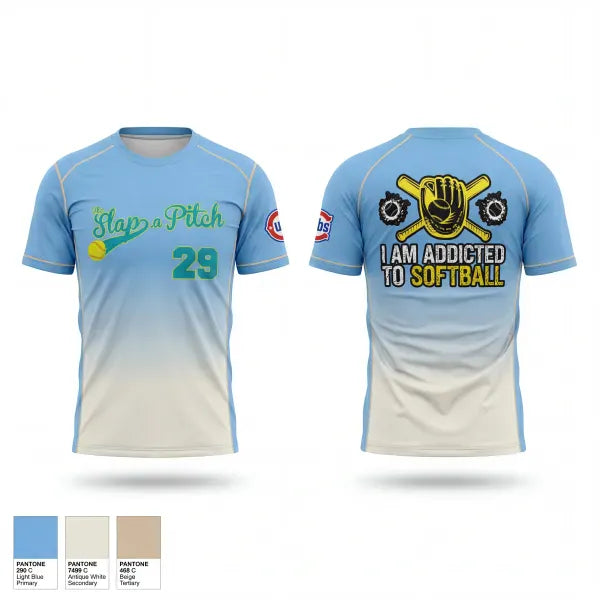 Short Sleeve Performance Shirt, Slap A Pitch, Softball, Teamtime, Team time, sublimation, custom sports apparel, team uniforms, spirit wear, spiritwear, sports uniforms, custom shirts, team store, custom team store, fundraiser sports, apparel fundraiser
