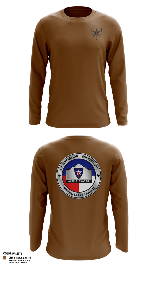 Long Sleeve Performance Shirt, Alamo guards, Army, Teamtime, Team time, sublimation, custom sports apparel, team uniforms, spirit wear, spiritwear, sports uniforms, custom shirts, team store, custom team store, fundraiser sports, apparel fundraiser