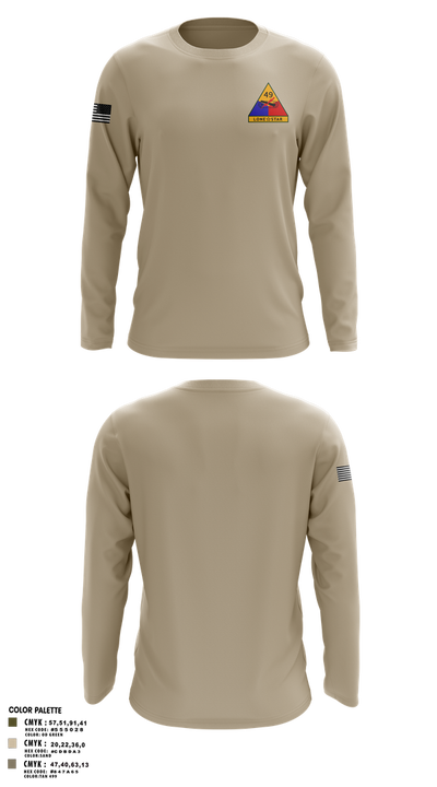 49th Armored 63475164 Long Sleeve Performance Shirt 2
