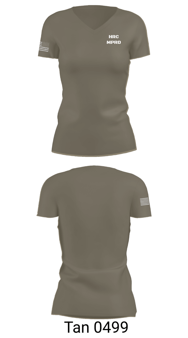 Womens Short Sleeve Vneck Shirt, HRC MPRD, Army, Teamtime, Team time, sublimation, custom sports apparel, team uniforms, spirit wear, spiritwear, sports uniforms, custom shirts, team store, custom team store, fundraiser sports, apparel fundraiser