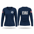 TRINITY COUNTY 356 FIRE DEPARTMENT Women's Long Sleeve V-neck Shirt - 1