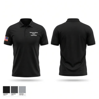 Short Sleeve Performance Polo, Veterans Affairs Police - Long Beach, Police, Teamtime, Team time, sublimation, custom sports apparel, team uniforms, spirit wear, spiritwear, sports uniforms, custom shirts, team store, custom team store, fundraiser sports, apparel fundraiser