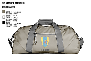 Duffle Bag, 1-4 Cav, , Teamtime, Team time, sublimation, custom sports apparel, team uniforms, spirit wear, spiritwear, sports uniforms, custom shirts, team store, custom team store, fundraiser sports, apparel fundraiser