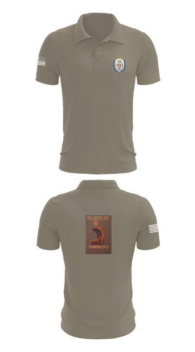 Uss Carter Hall 96042318 Short Sleeve Performance Polo - 64