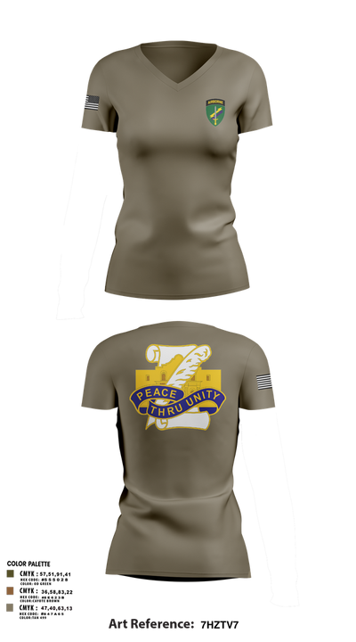 321st CA 45923194 Women's Short Sleeve V-neck Shirt - 3