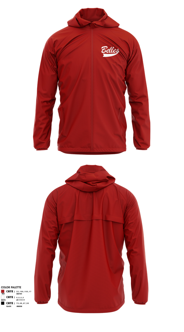 Windbreaker, Bluegrass Lightning Belles, Softball, Teamtime, Team time, sublimation, custom sports apparel, team uniforms, spirit wear, spiritwear, sports uniforms, custom shirts, team store, custom team store, fundraiser sports, apparel fundraiser