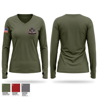 Womens Long Sleeve Vneck Shirt, Pezina Tactical Solutions, EMS/EMT, Teamtime, Team time, sublimation, custom sports apparel, team uniforms, spirit wear, spiritwear, sports uniforms, custom shirts, team store, custom team store, fundraiser sports, apparel fundraiser