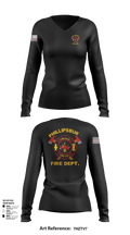 PHILLIPSBURG FIRE DEPARTMENT 39354124 Women's Long Sleeve V-neck Shirt - 103