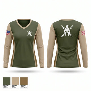 Womens Long Sleeve Vneck Shirt, Albany County Sheriff C.E.R.T., Wrestling, Teamtime, Team time, sublimation, custom sports apparel, team uniforms, spirit wear, spiritwear, sports uniforms, custom shirts, team store, custom team store, fundraiser sports, apparel fundraiser