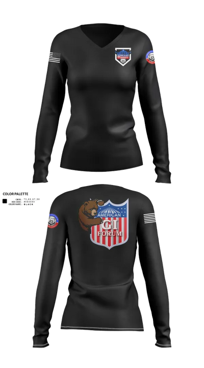 Agif board 96601828 Women's Long Sleeve V-neck Shirt - 101