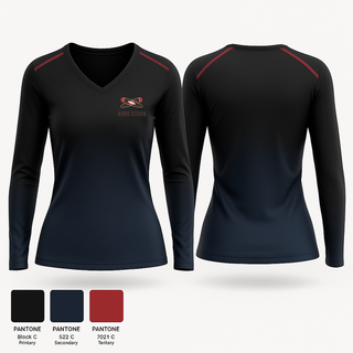 Womens Long Sleeve Vneck Shirt, team name, Softball, Teamtime, Team time, sublimation, custom sports apparel, team uniforms, spirit wear, spiritwear, sports uniforms, custom shirts, team store, custom team store, fundraiser sports, apparel fundraiser