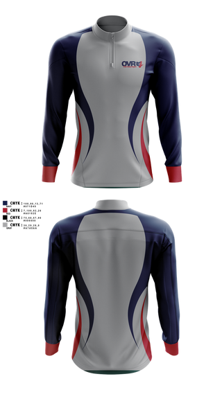 Quarter Zip Jacket, Ohio Valley Region Volleyball, Women's Volleyball, Teamtime, Team time, sublimation, custom sports apparel, team uniforms, spirit wear, spiritwear, sports uniforms, custom shirts, team store, custom team store, fundraiser sports, apparel fundraiser