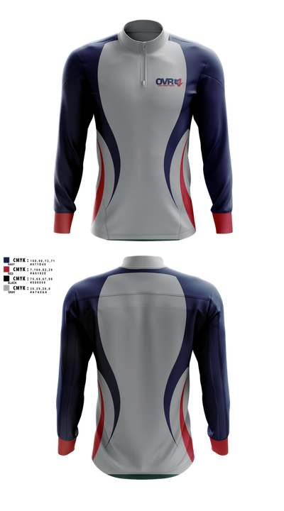Ohio Valley Region Volleyball 78504074 Quarter Zip Jacket - 2