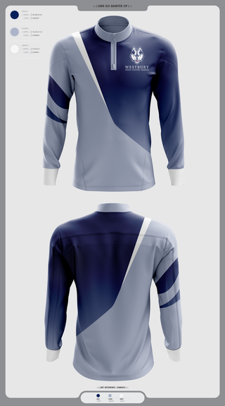 Quarter Zip Jacket, Westbury Cross Country Huskies, Cross Country, Teamtime, Team time, sublimation, custom sports apparel, team uniforms, spirit wear, spiritwear, sports uniforms, custom shirts, team store, custom team store, fundraiser sports, apparel fundraiser
