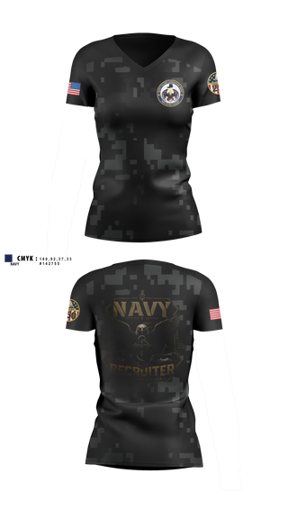Womens Short Sleeve Vneck Shirt, NRS CLARKSVILLE, Navy, Teamtime, Team time, sublimation, custom sports apparel, team uniforms, spirit wear, spiritwear, sports uniforms, custom shirts, team store, custom team store, fundraiser sports, apparel fundraiser