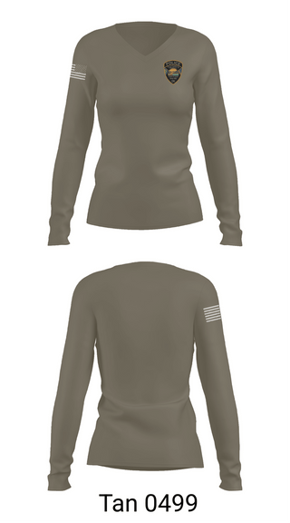 Womens Long Sleeve Vneck Shirt, Gore Police Department, Police, Teamtime, Team time, sublimation, custom sports apparel, team uniforms, spirit wear, spiritwear, sports uniforms, custom shirts, team store, custom team store, fundraiser sports, apparel fundraiser