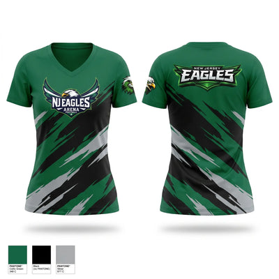 New Jersey Eagles Women's Short Sleeve V-neck Shirt - 1