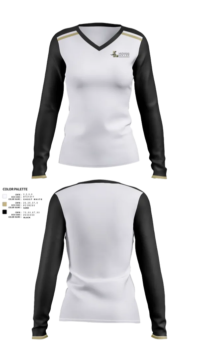 Lady Westerners 86213801 Women's Long Sleeve V-neck Shirt - 21