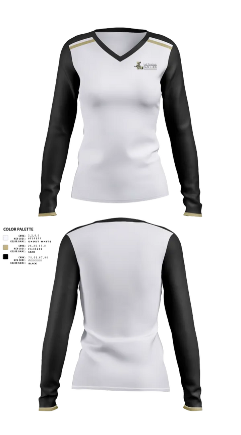 Womens Long Sleeve Vneck Shirt, Lady Westerners, Women's Soccer, Teamtime, Team time, sublimation, custom sports apparel, team uniforms, spirit wear, spiritwear, sports uniforms, custom shirts, team store, custom team store, fundraiser sports, apparel fundraiser