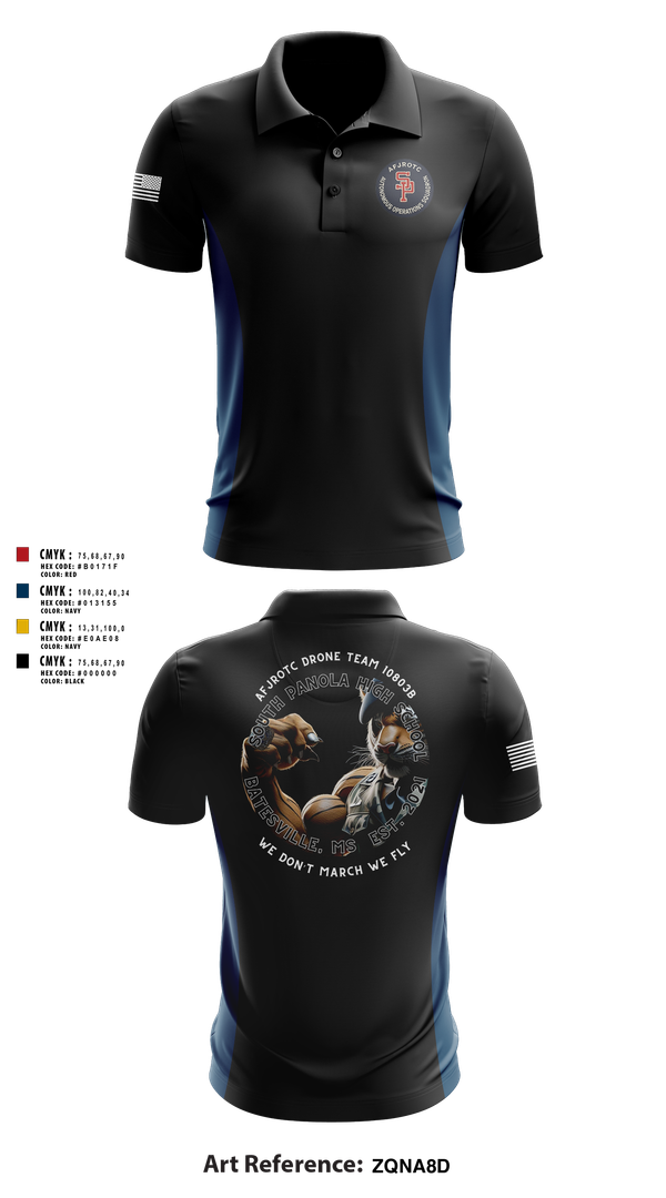 Short Sleeve Performance Polo, AFJROTC MS-081 DRONE TEAM, , Teamtime, Team time, sublimation, custom sports apparel, team uniforms, spirit wear, spiritwear, sports uniforms, custom shirts, team store, custom team store, fundraiser sports, apparel fundraiser