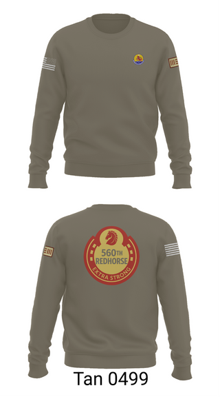 Crew Neck Sweatshirt, 560th Redhorse Unit, , Teamtime, Team time, sublimation, custom sports apparel, team uniforms, spirit wear, spiritwear, sports uniforms, custom shirts, team store, custom team store, fundraiser sports, apparel fundraiser