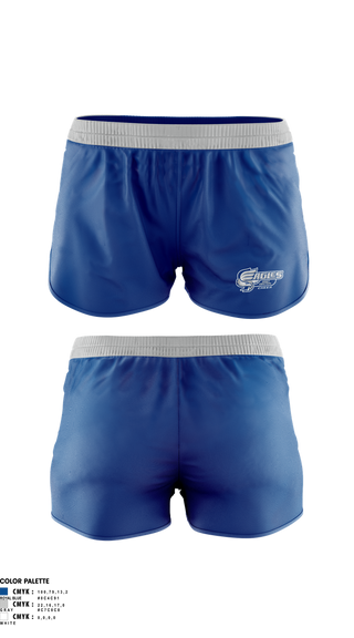 Womens Shorts, East Central Eagles Cheer, Cheer, Teamtime, Team time, sublimation, custom sports apparel, team uniforms, spirit wear, spiritwear, sports uniforms, custom shirts, team store, custom team store, fundraiser sports, apparel fundraiser
