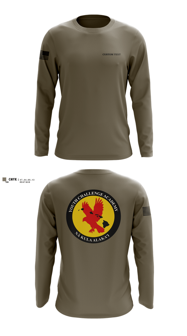Long Sleeve Performance Shirt, Youth Challenge Academy, National Guard, Teamtime, Team time, sublimation, custom sports apparel, team uniforms, spirit wear, spiritwear, sports uniforms, custom shirts, team store, custom team store, fundraiser sports, apparel fundraiser