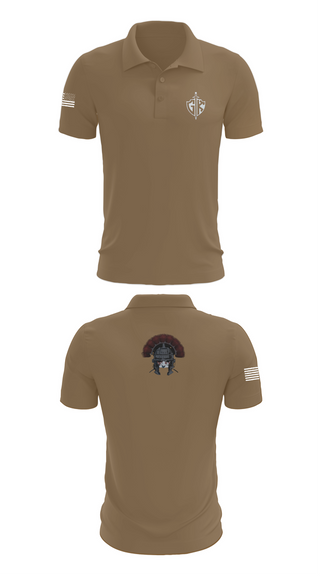 Short Sleeve Performance Polo, HQ PLT, A CO, USDB BN (CORR), , Teamtime, Team time, sublimation, custom sports apparel, team uniforms, spirit wear, spiritwear, sports uniforms, custom shirts, team store, custom team store, fundraiser sports, apparel fundraiser