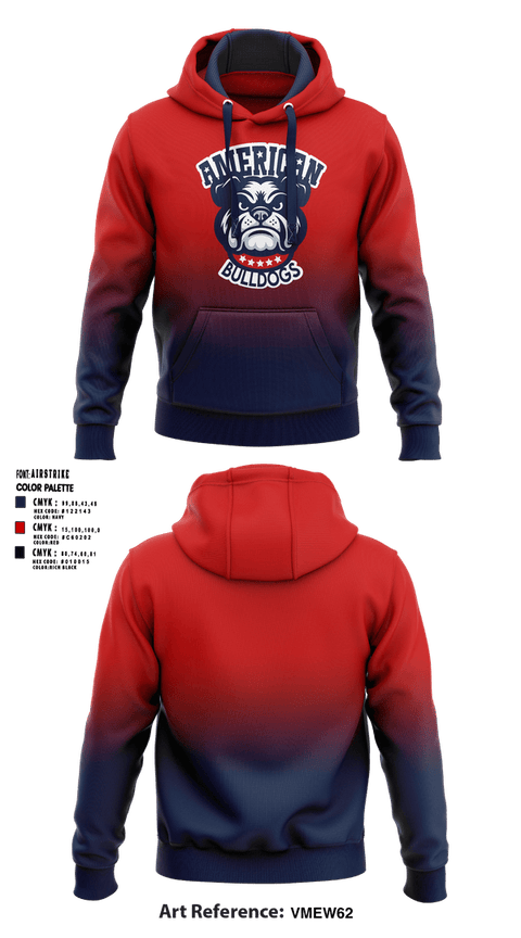 Hoodie, American Bulldogs, Softball, Teamtime, Team time, sublimation, custom sports apparel, team uniforms, spirit wear, spiritwear, sports uniforms, custom shirts, team store, custom team store, fundraiser sports, apparel fundraiser