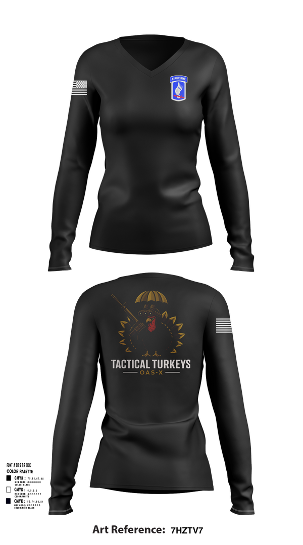 Womens Long Sleeve Vneck Shirt, OAS-X, Army, Teamtime, Team time, sublimation, custom sports apparel, team uniforms, spirit wear, spiritwear, sports uniforms, custom shirts, team store, custom team store, fundraiser sports, apparel fundraiser