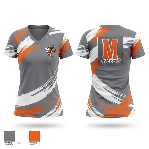 Womens Short Sleeve Vneck Shirt, Jackets, Cheer, Teamtime, Team time, sublimation, custom sports apparel, team uniforms, spirit wear, spiritwear, sports uniforms, custom shirts, team store, custom team store, fundraiser sports, apparel fundraiser
