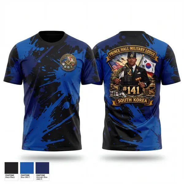 Old School Cotton Feel Shirt, Prince Hall Military Lodge #141, , Teamtime, Team time, sublimation, custom sports apparel, team uniforms, spirit wear, spiritwear, sports uniforms, custom shirts, team store, custom team store, fundraiser sports, apparel fundraiser