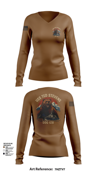 Womens Long Sleeve Vneck Shirt, TED STEVENS, , Teamtime, Team time, sublimation, custom sports apparel, team uniforms, spirit wear, spiritwear, sports uniforms, custom shirts, team store, custom team store, fundraiser sports, apparel fundraiser