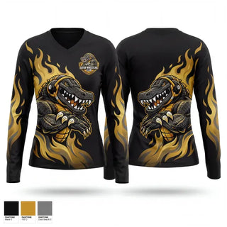 Womens Long Sleeve Vneck Shirt, Gator Wrestling Club, Wrestling, Teamtime, Team time, sublimation, custom sports apparel, team uniforms, spirit wear, spiritwear, sports uniforms, custom shirts, team store, custom team store, fundraiser sports, apparel fundraiser