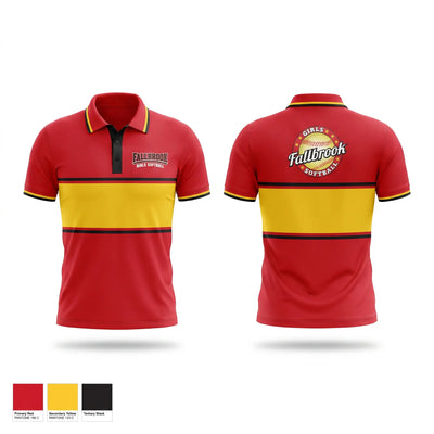 Fallbrook girls softball Short Sleeve Performance Polo - 1