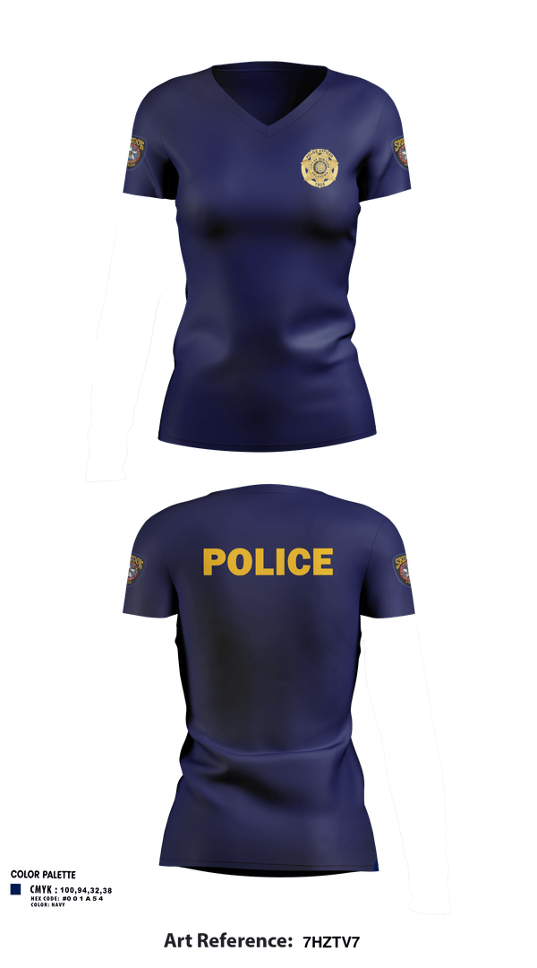 Womens Short Sleeve Vneck Shirt, Skiatook Police Department, Police, Teamtime, Team time, sublimation, custom sports apparel, team uniforms, spirit wear, spiritwear, sports uniforms, custom shirts, team store, custom team store, fundraiser sports, apparel fundraiser