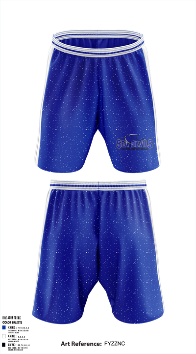 Cape Fear Community College Soccer 4526696 Athletic Shorts With Pockets - 50