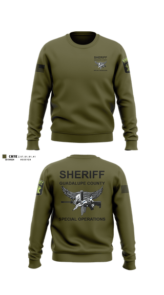 Crew Neck Sweatshirt, Guadalupe County SWAT, Police, Teamtime, Team time, sublimation, custom sports apparel, team uniforms, spirit wear, spiritwear, sports uniforms, custom shirts, team store, custom team store, fundraiser sports, apparel fundraiser