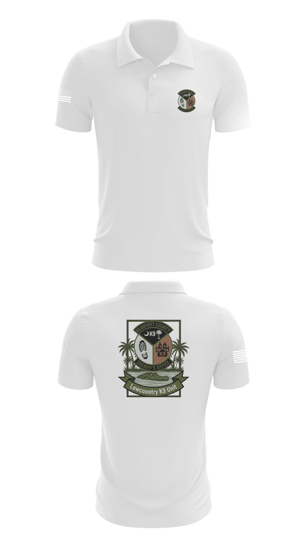 Short Sleeve Performance Polo, Lowcountry K-9 Unit, Police, Teamtime, Team time, sublimation, custom sports apparel, team uniforms, spirit wear, spiritwear, sports uniforms, custom shirts, team store, custom team store, fundraiser sports, apparel fundraiser